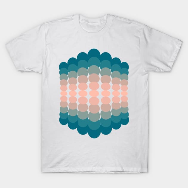 Geometric pattern abstract modern blue T-Shirt by carolsalazar